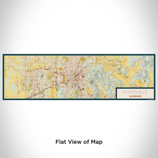 Flat View of Map Custom Huntsville Alabama Map Enamel Mug in Woodblock