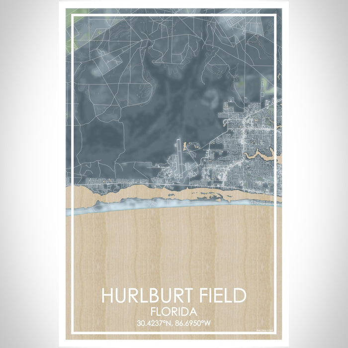 Hurlburt Field Florida Map Print - Hurlburtfield Florida Afternoon Portrait Background 700x700 