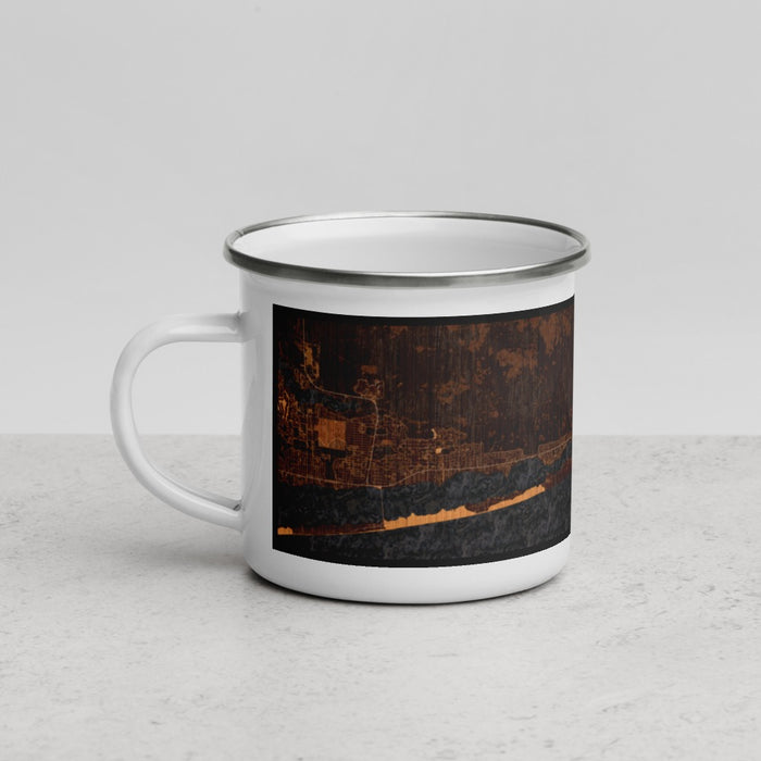 Left View Custom Hurlburt Field Florida Map Enamel Mug in Ember