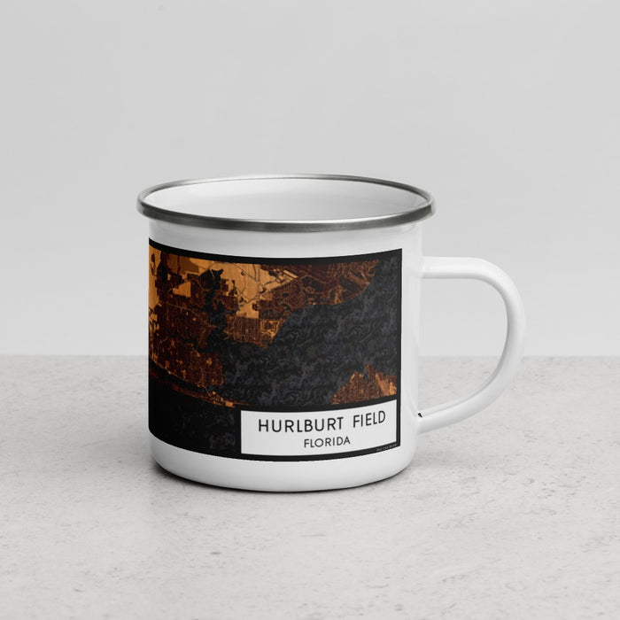 Right View Custom Hurlburt Field Florida Map Enamel Mug in Ember