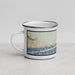 Left View Custom Hurlburt Field Florida Map Enamel Mug in Woodblock