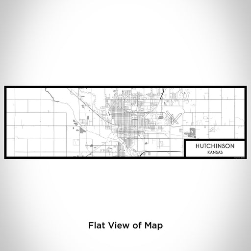 Flat View of Map Custom Hutchinson Kansas Map Enamel Mug in Classic