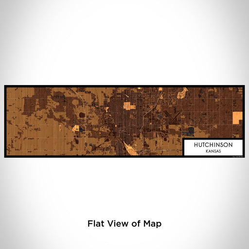 Flat View of Map Custom Hutchinson Kansas Map Enamel Mug in Ember