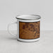 Left View Custom Hutchinson Kansas Map Enamel Mug in Ember