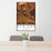 24x36 Hygiene Colorado Map Print Portrait Orientation in Ember Style Behind 2 Chairs Table and Potted Plant