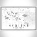 Hygiene Colorado Map Print Landscape Orientation in Classic Style With Shaded Background
