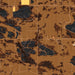 Hygiene Colorado Map Print in Ember Style Zoomed In Close Up Showing Details