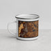 Left View Custom Hygiene Colorado Map Enamel Mug in Ember