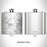 Rendered View of Hygiene Colorado Map Engraving on 6oz Stainless Steel Flask