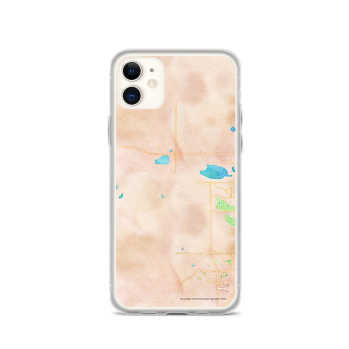 Custom iPhone 11 Hygiene Colorado Map Phone Case in Watercolor