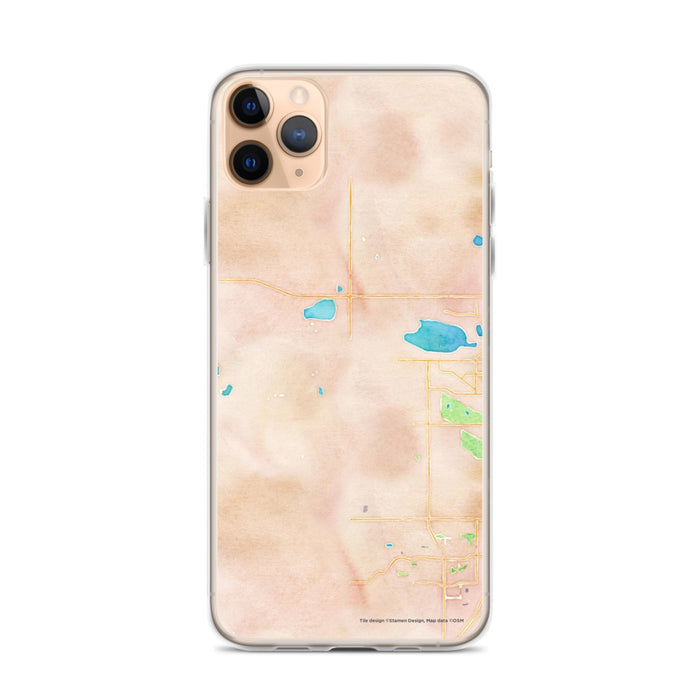 Custom iPhone 11 Pro Max Hygiene Colorado Map Phone Case in Watercolor