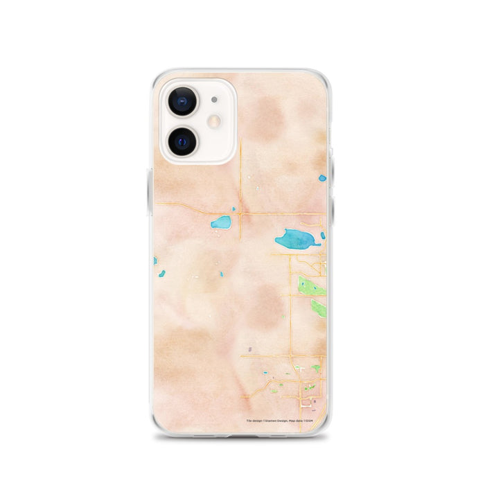 Custom iPhone 12 Hygiene Colorado Map Phone Case in Watercolor