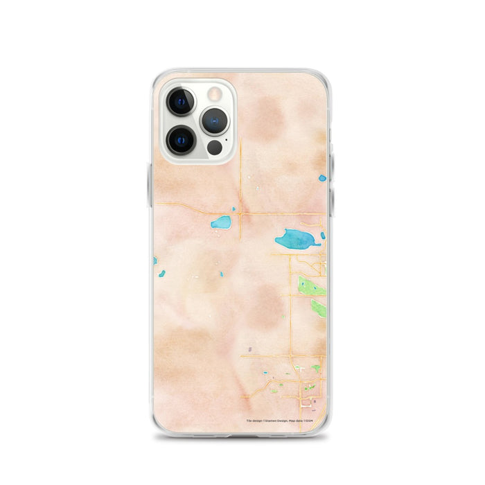 Custom iPhone 12 Pro Hygiene Colorado Map Phone Case in Watercolor