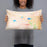 Person holding 20x12 Custom Hygiene Colorado Map Throw Pillow in Watercolor