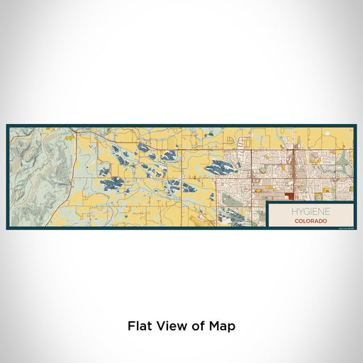 Flat View of Map Custom Hygiene Colorado Map Enamel Mug in Woodblock