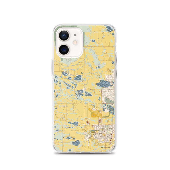Custom iPhone 12 Hygiene Colorado Map Phone Case in Woodblock