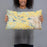 Person holding 20x12 Custom Hygiene Colorado Map Throw Pillow in Woodblock