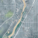 Idaho Falls Idaho Map Print in Afternoon Style Zoomed In Close Up Showing Details