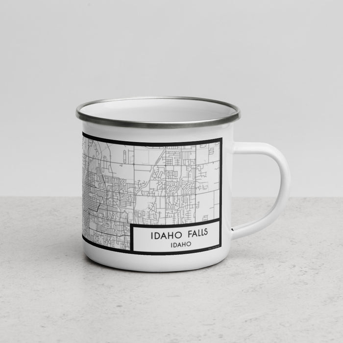 Right View Custom Idaho Falls Idaho Map Enamel Mug in Classic