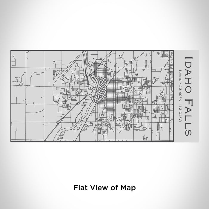 Rendered View of Idaho Falls Idaho Map Engraving on 17oz Stainless Steel Insulated Cola Bottle