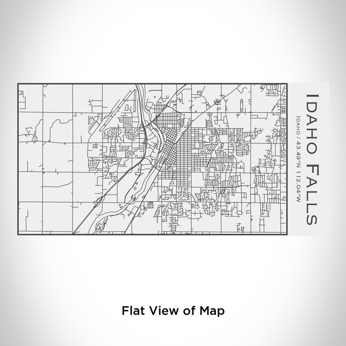 Rendered View of Idaho Falls Idaho Map Engraving on 17oz Stainless Steel Insulated Cola Bottle in White