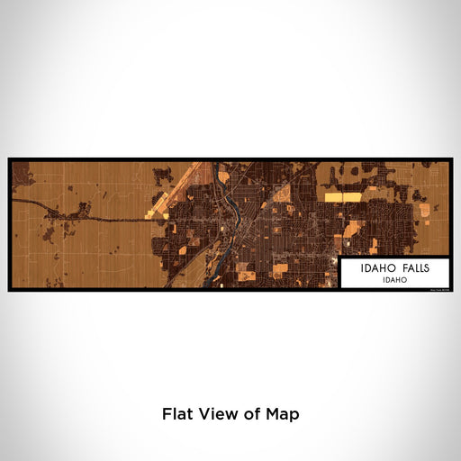 Flat View of Map Custom Idaho Falls Idaho Map Enamel Mug in Ember