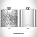 Rendered View of Idaho Falls Idaho Map Engraving on 6oz Stainless Steel Flask