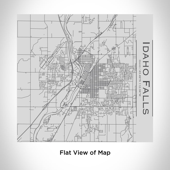 Rendered View of Idaho Falls Idaho Map Engraving on 17oz Stainless Steel Insulated Tumbler