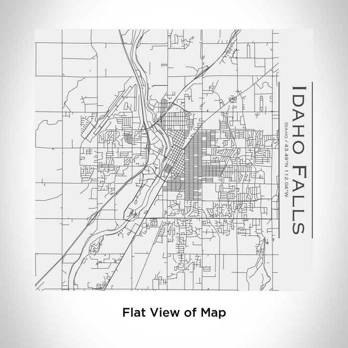 Rendered View of Idaho Falls Idaho Map Engraving on 17oz Stainless Steel Insulated Tumbler in White