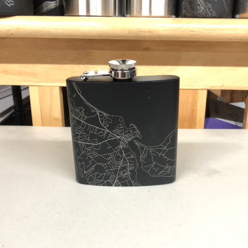 Edgartown MA Flask in Black