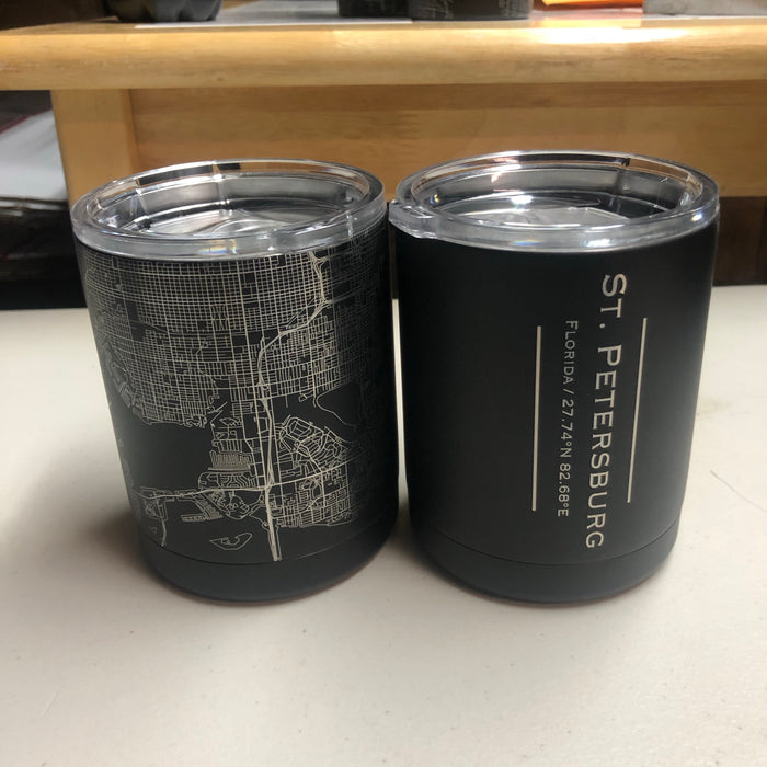 St Petersburg Florida 10oz Cup in Black