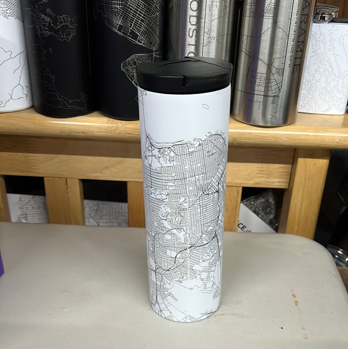 San Francisco CA 17oz Tumbler in Woodblock
