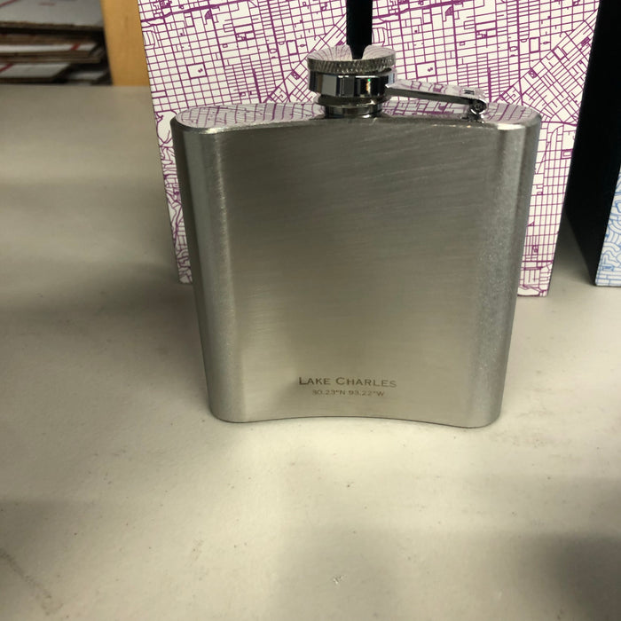 Lake Charles Louisiana Flask