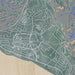 Incline Village Nevada Map Print in Afternoon Style Zoomed In Close Up Showing Details