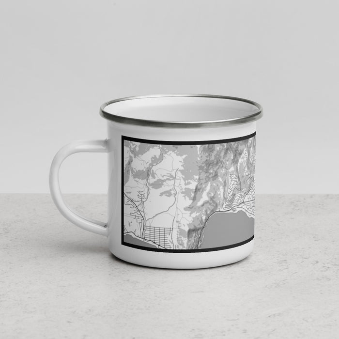 Left View Custom Incline Village Nevada Map Enamel Mug in Classic