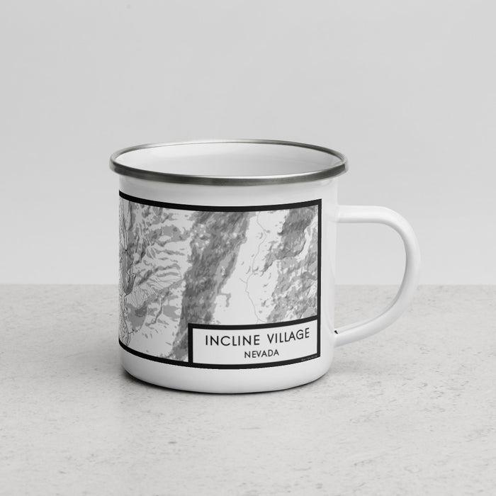 Right View Custom Incline Village Nevada Map Enamel Mug in Classic