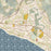 Incline Village Nevada Map Print in Woodblock Style Zoomed In Close Up Showing Details