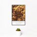 12x18 Independence Missouri Map Print Portrait Orientation in Ember Style With Small Cactus Plant in White Planter