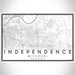 Independence Missouri Map Print Landscape Orientation in Classic Style With Shaded Background