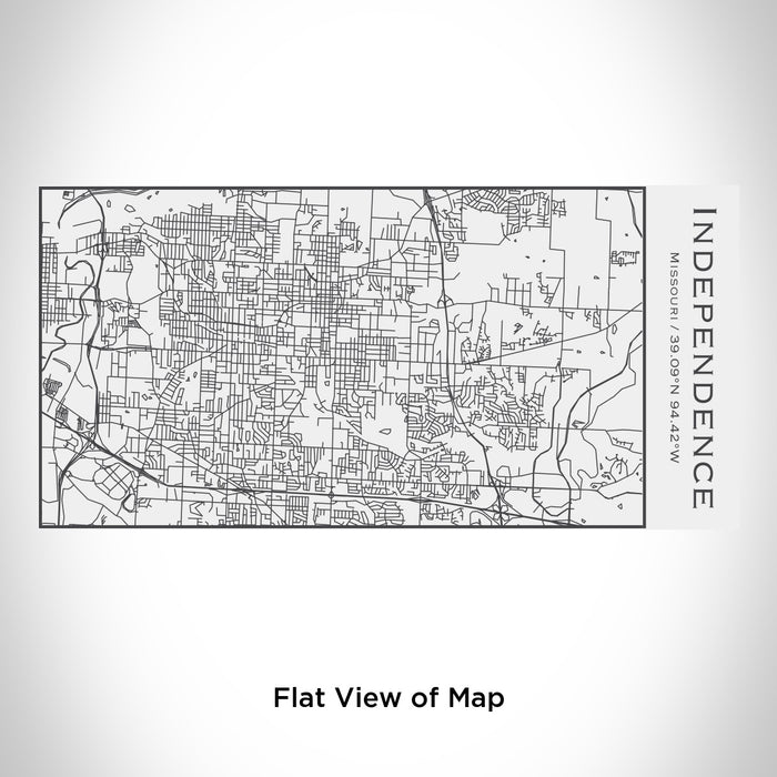 Rendered View of Independence Missouri Map Engraving on 17oz Stainless Steel Insulated Cola Bottle in White