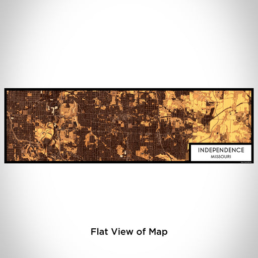 Flat View of Map Custom Independence Missouri Map Enamel Mug in Ember