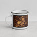 Left View Custom Independence Missouri Map Enamel Mug in Ember
