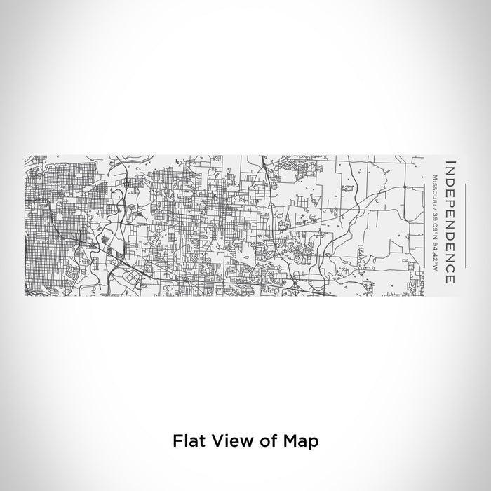 Rendered View of Independence Missouri Map Engraving on 10oz Stainless Steel Insulated Cup with Sliding Lid in White