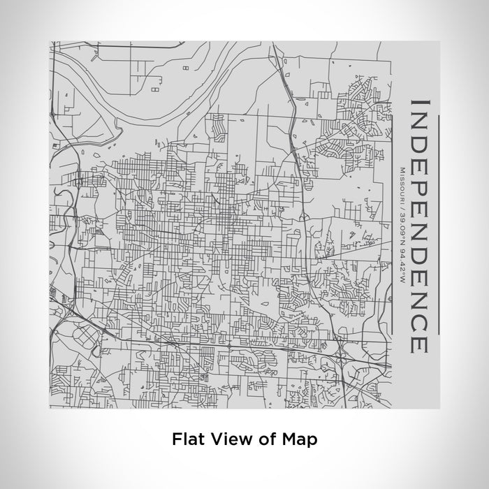 Rendered View of Independence Missouri Map Engraving on 17oz Stainless Steel Insulated Tumbler