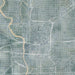 Indianapolis Indiana Map Print in Afternoon Style Zoomed In Close Up Showing Details