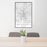 24x36 Indianapolis Indiana Map Print Portrait Orientation in Classic Style Behind 2 Chairs Table and Potted Plant