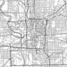 Indianapolis Indiana Map Print in Classic Style Zoomed In Close Up Showing Details