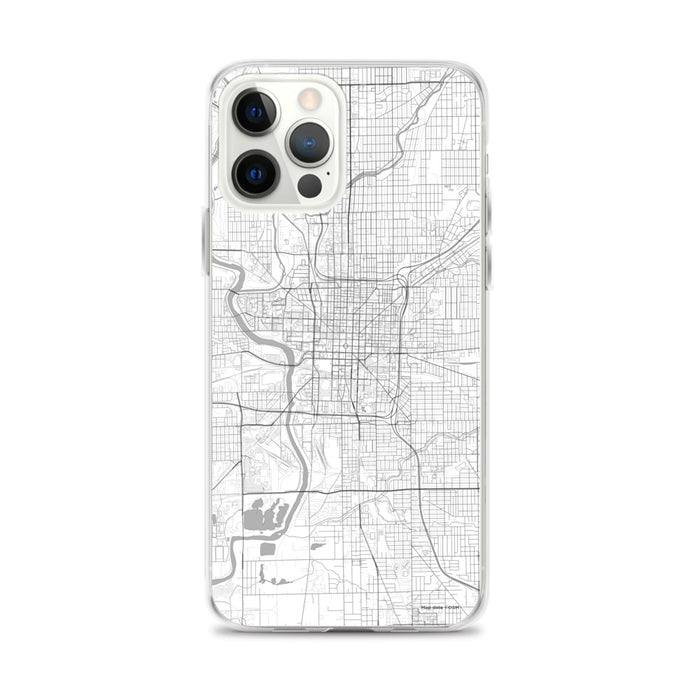 Custom Indianapolis Indiana Map iPhone 12 Pro Max Phone Case in Classic
