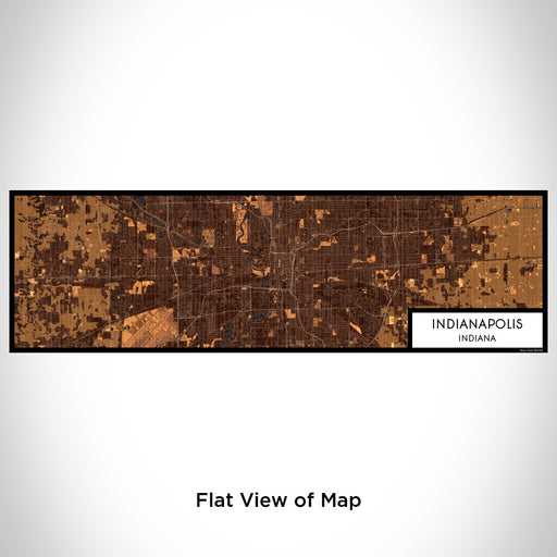Flat View of Map Custom Indianapolis Indiana Map Enamel Mug in Ember