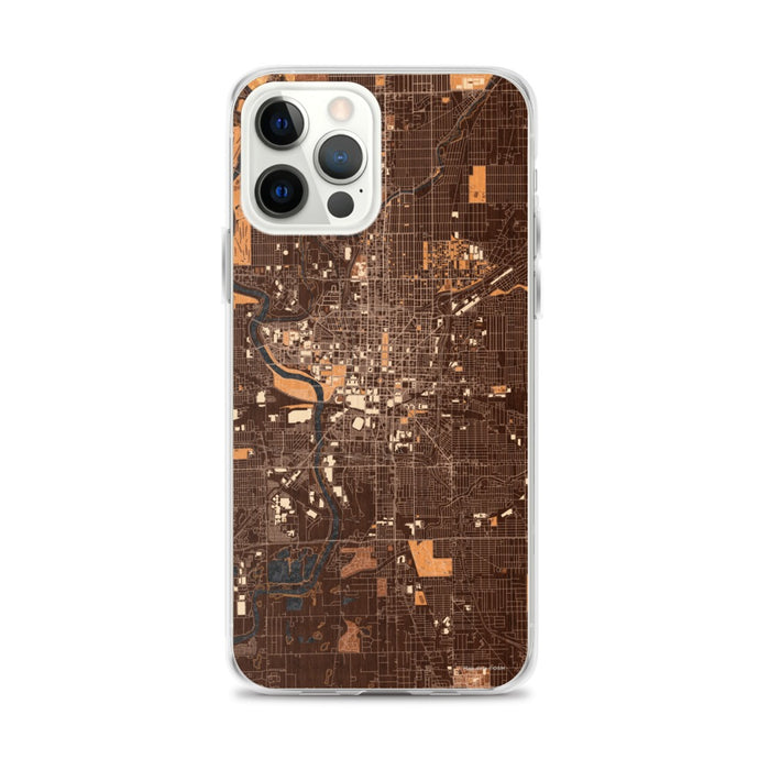 Custom Indianapolis Indiana Map iPhone 12 Pro Max Phone Case in Ember